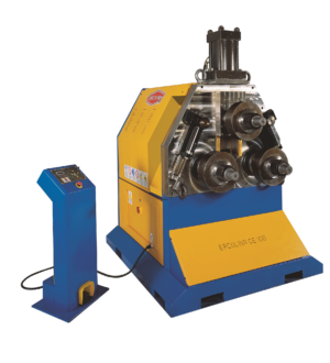 NC GIĘTARKA TRÓJWALCOWA CE100H3B Z POSUWEM ROLKI ŚRODKOWEJ<br/><span style="font-size: 12px; color: #808080">Półautomatyczna giętarka z zakresem pracy do Ø150x5mm</span>